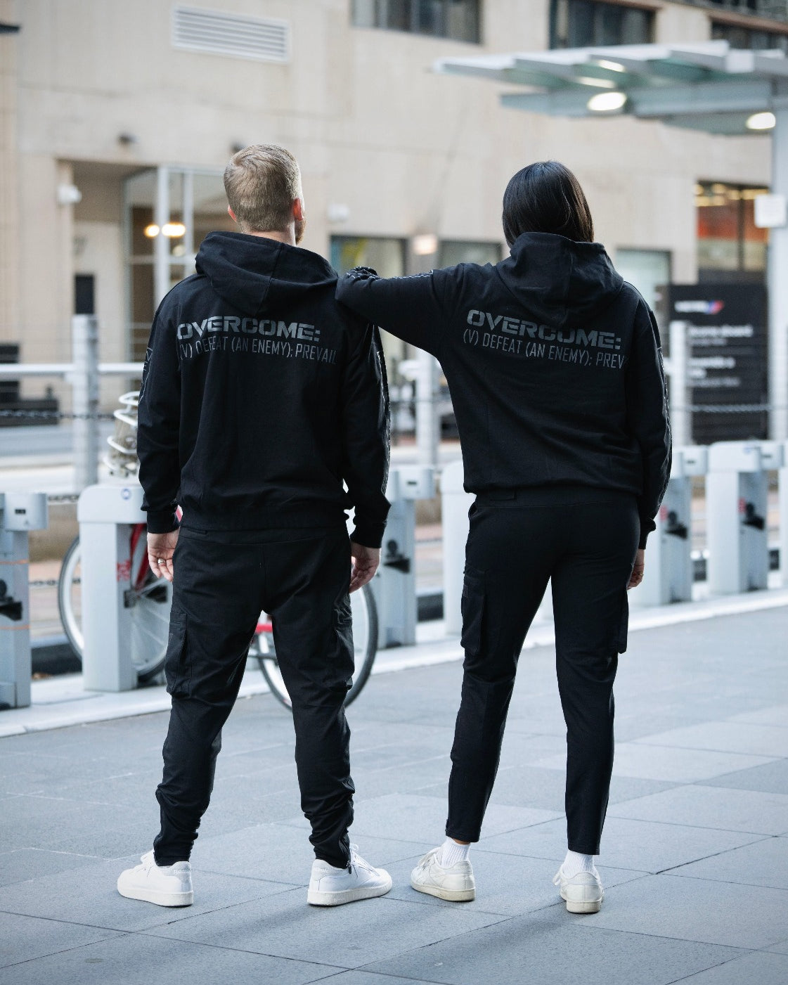 Before the Dawn Hoodie and Joggers with Overcome message, WeAreWarriorsApparel.com