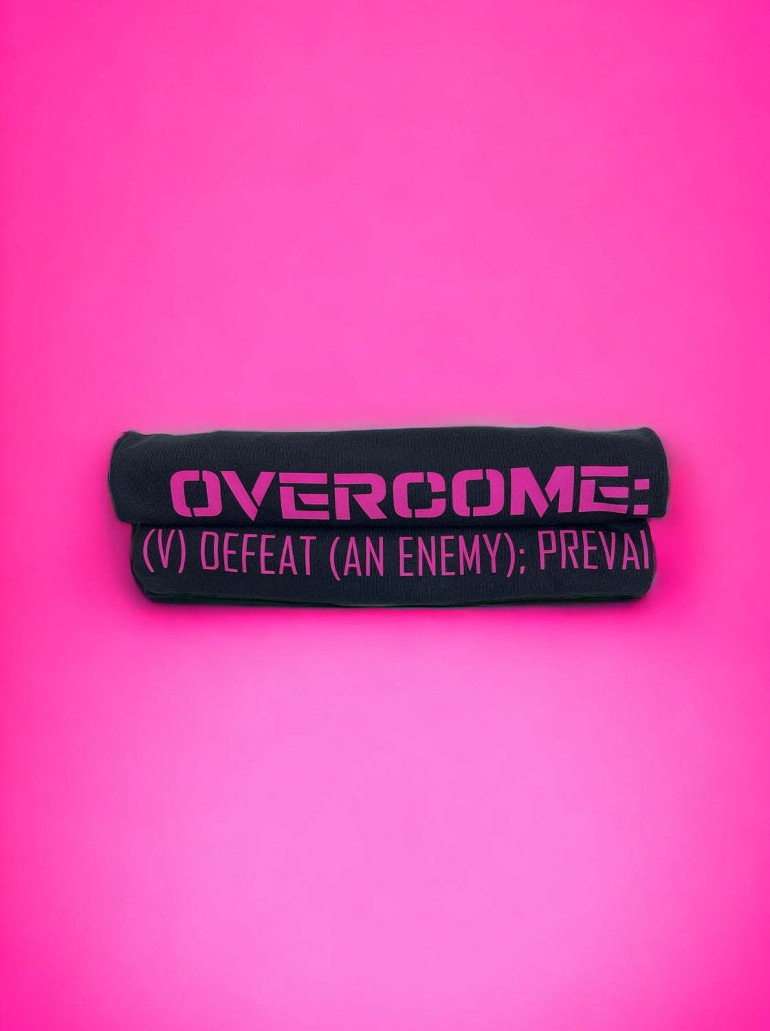 Overcome Black and Pink Tri Blend shirt, wearewarriorsapparel.com