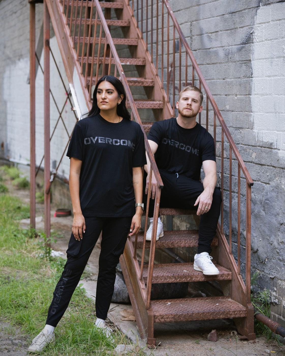 Before the Dawn T-Shirt and Joggers with Overcome message, WeAreWarriorsApparel.com