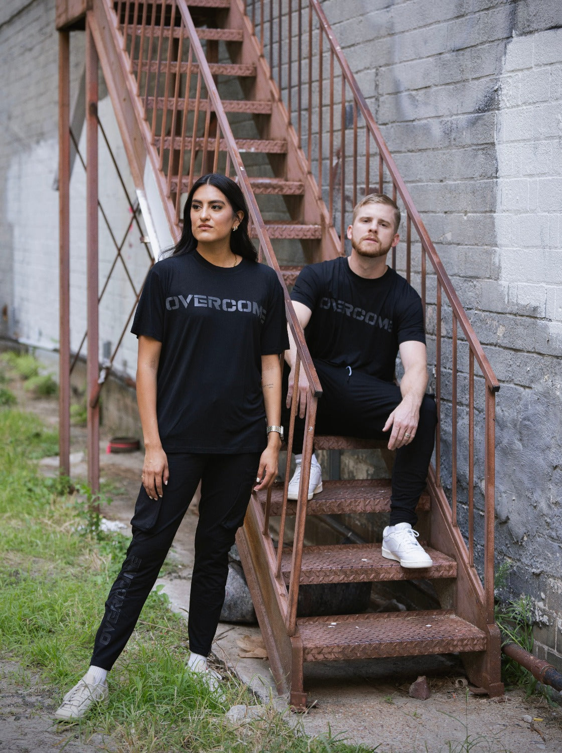 Before the Dawn T-Shirt and Joggers with Overcome message, WeAreWarriorsApparel.com