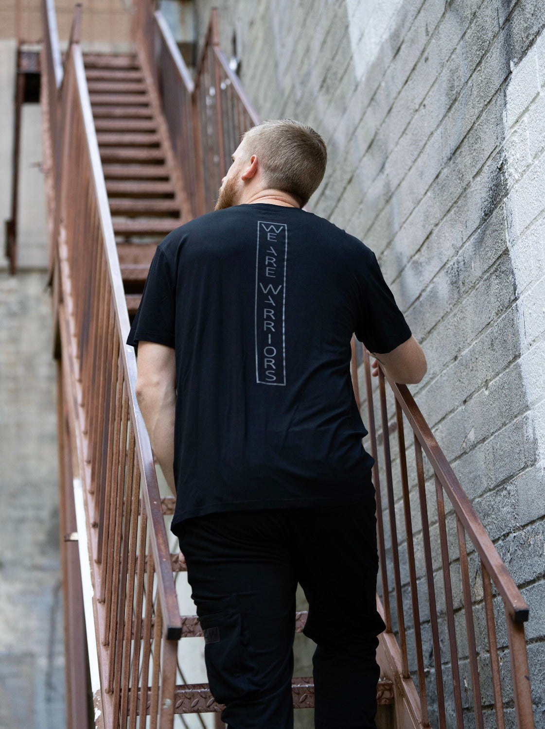 Before the Dawn T-Shirt back with Overcome message, WeAreWarriorsApparel.com