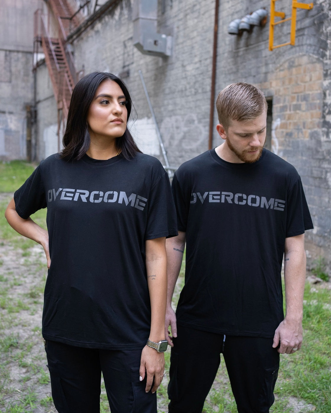 Before the Dawn T-Shirt and Joggers with Overcome message, WeAreWarriorsApparel.com