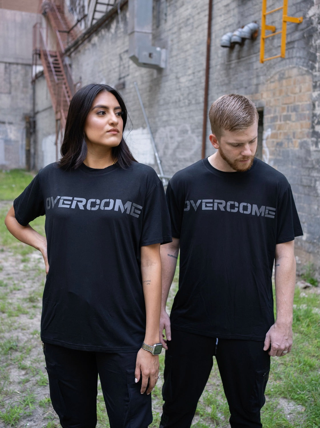 Before the Dawn T-Shirt and Joggers with Overcome message, WeAreWarriorsApparel.com