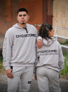 Grey Wolf Hoodie with Overcome - WeAreWarriorsApparel.com