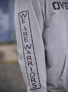 Grey Wolf Hoodie with Overcome Sleeve - WeAreWarriorsApparel.com