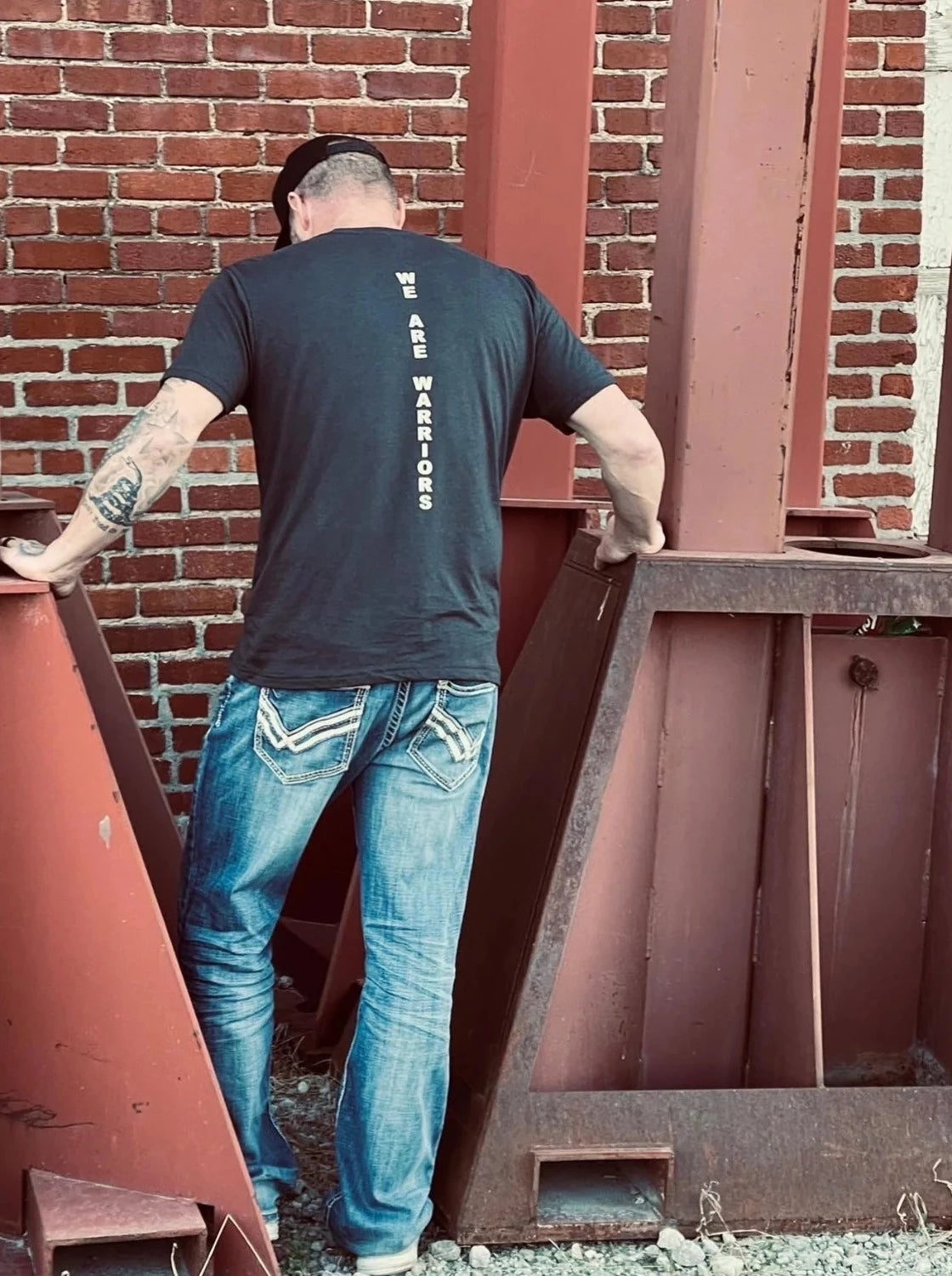 T-shirt - Large black logo, WeAreWarriorsApparel.com