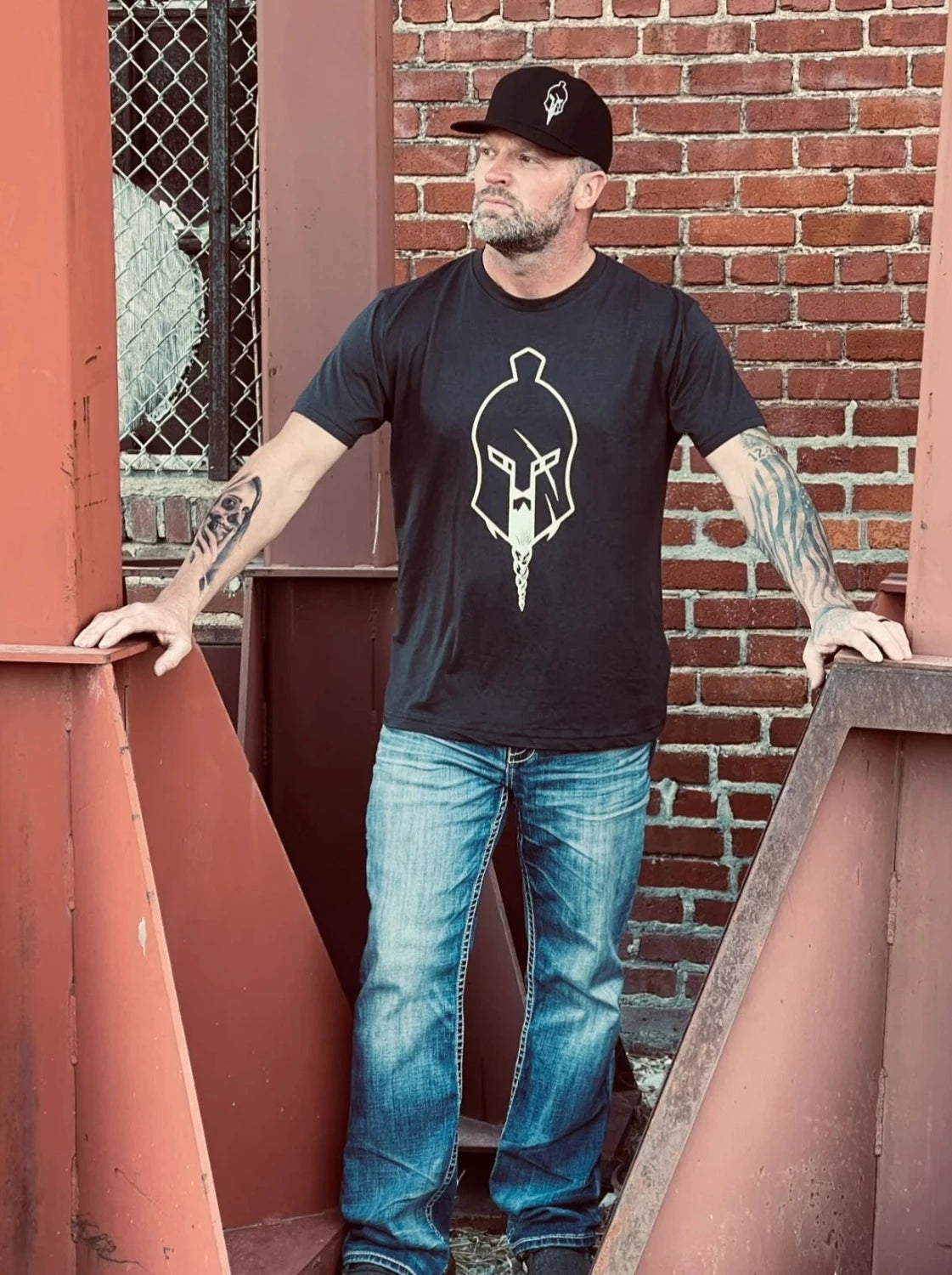 T-shirt - Large black logo, WeAreWarriorsApparel.com