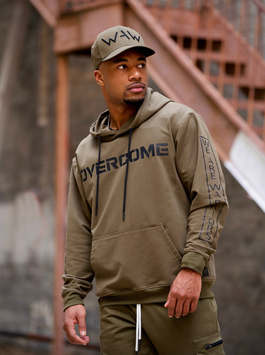 Overcome Olive Tree Hoodie, wearewarriorsapparel.com