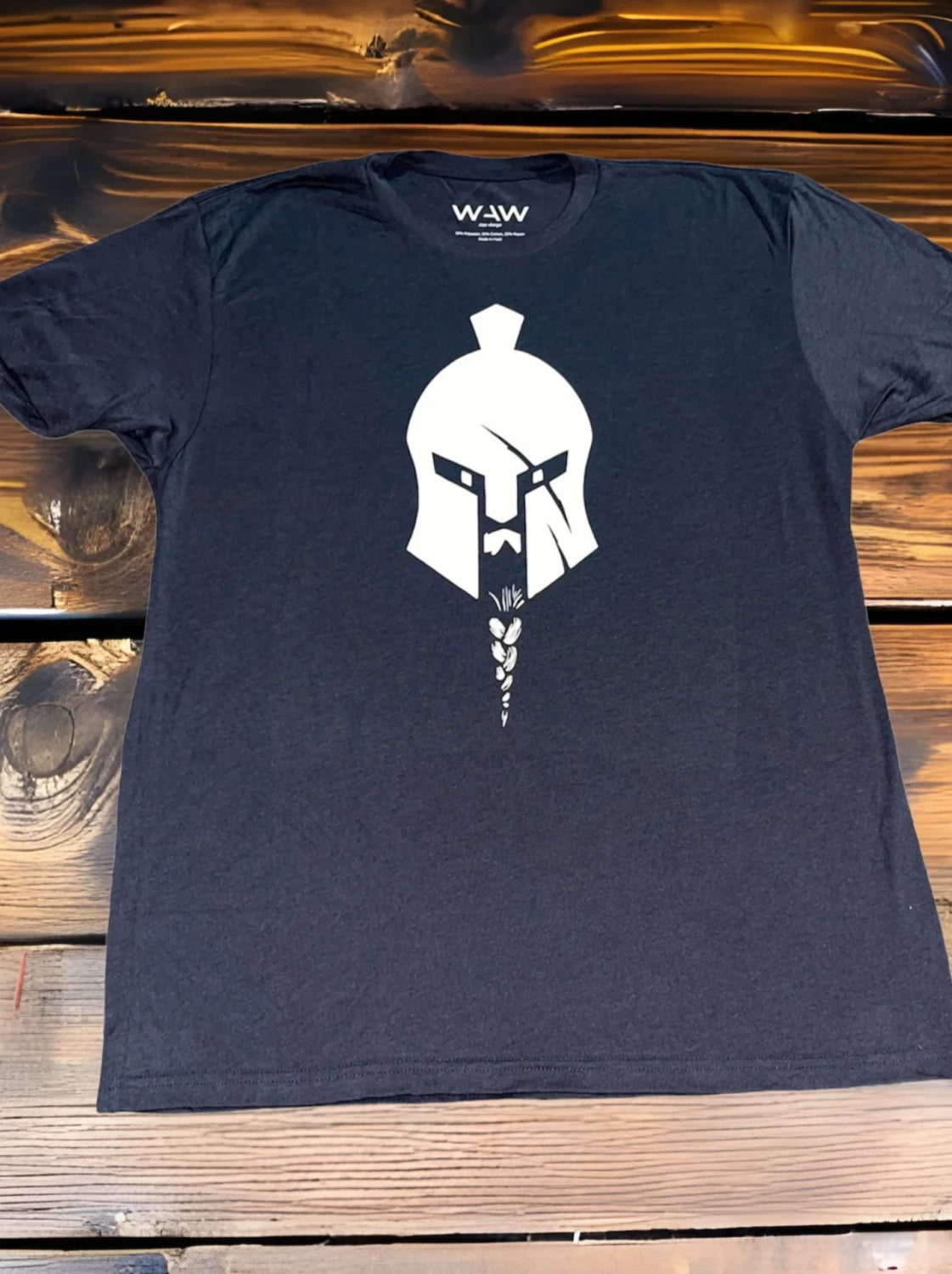 T-shirt - Large Cream logo, WeAreWarriorsApparel.com