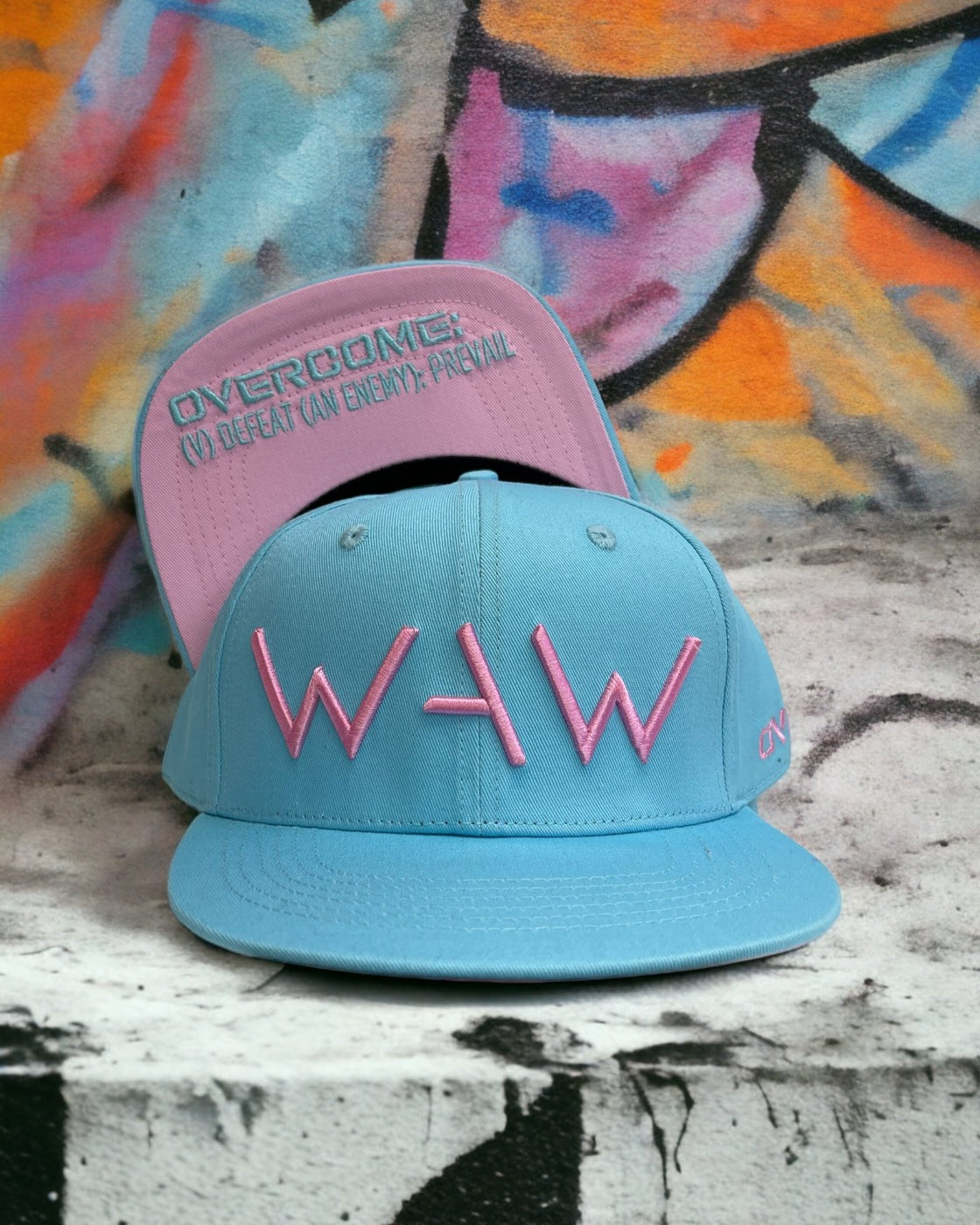 “Reaching for the Sky” Baby Blue and Pink Hat, WeAreWarriorsApparel.com