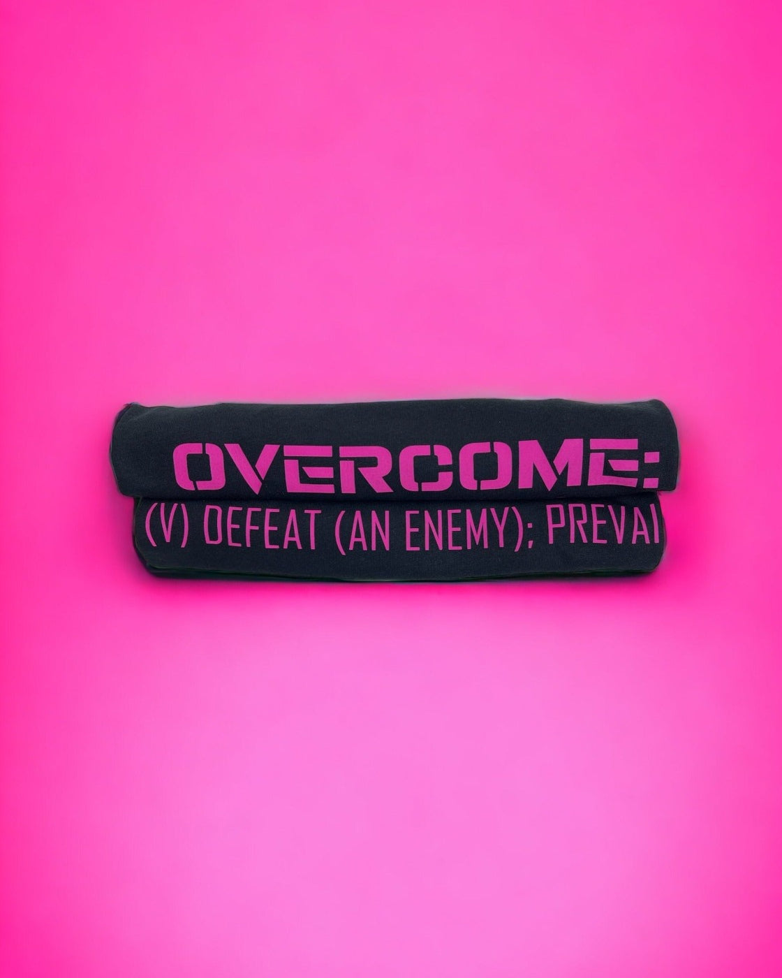 Overcome Black and Pink Tri Blend shirt, wearewarriorsapparel.com