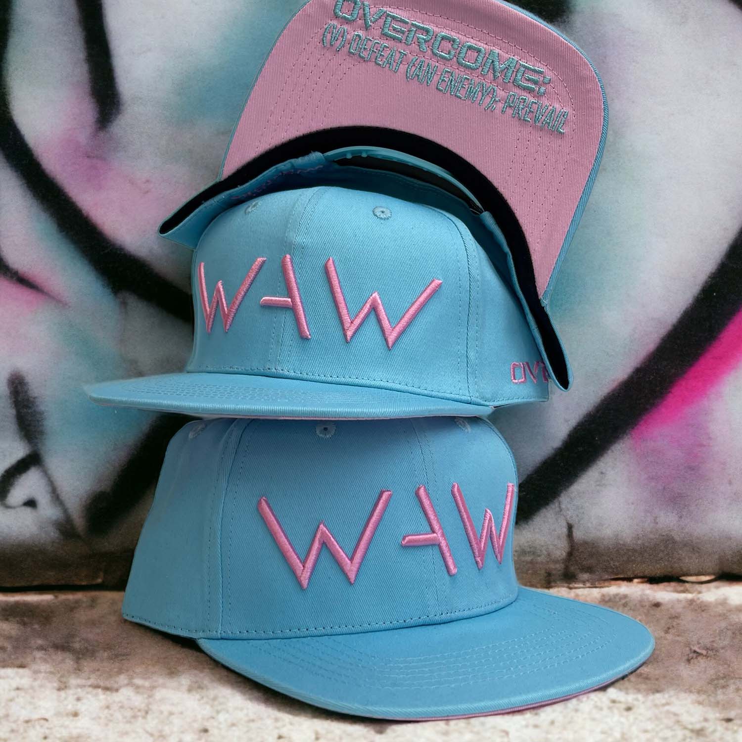 We Are Warriors Hat of the Month Club, light blue hat, wearewarriorsapparel.com
