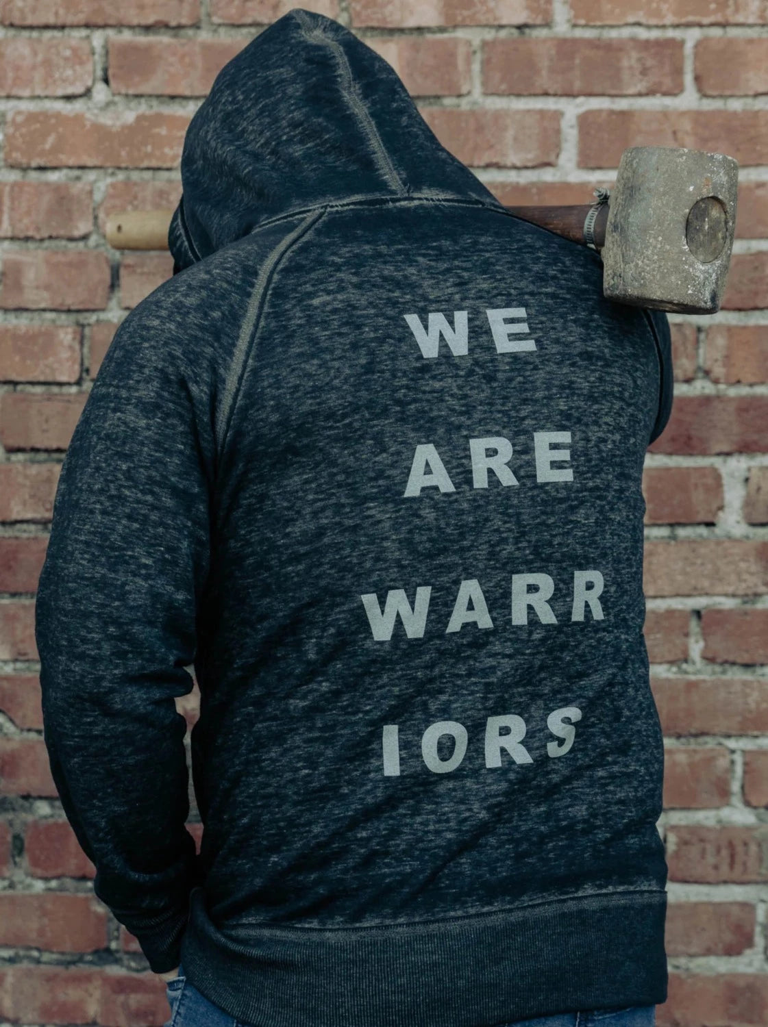 WAW Hoodie - Gunmetal “We are Warriors”, WeAreWarriorsApparel.com