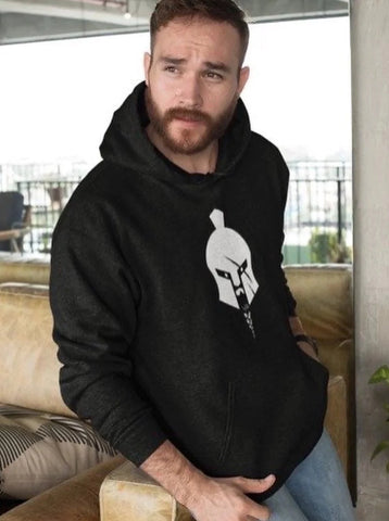 Spartan Hoodie - Large cream logo